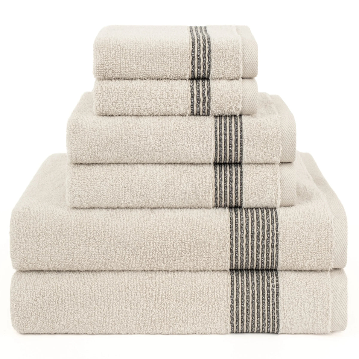 6-Piece Turkish Bulk Bath Towel Set