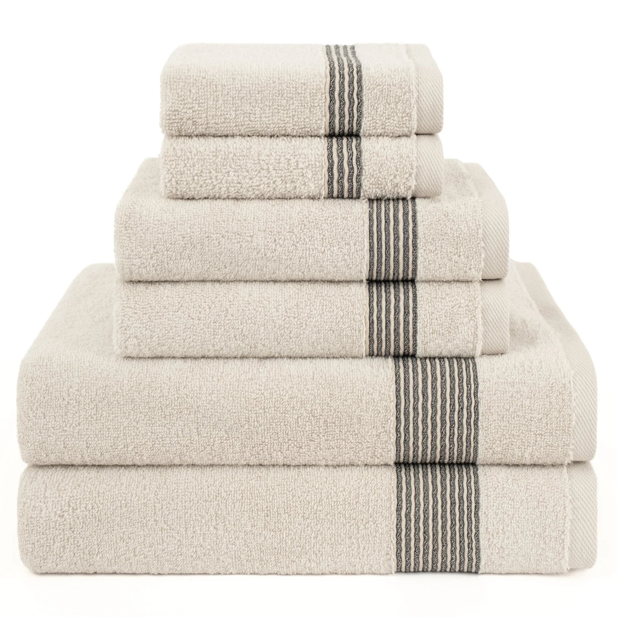 6-Piece Turkish Bulk Bath Towel Set