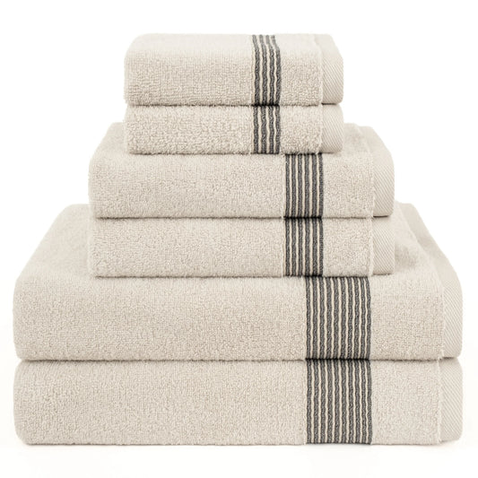 6-Piece Turkish Bulk Bath Towel Set